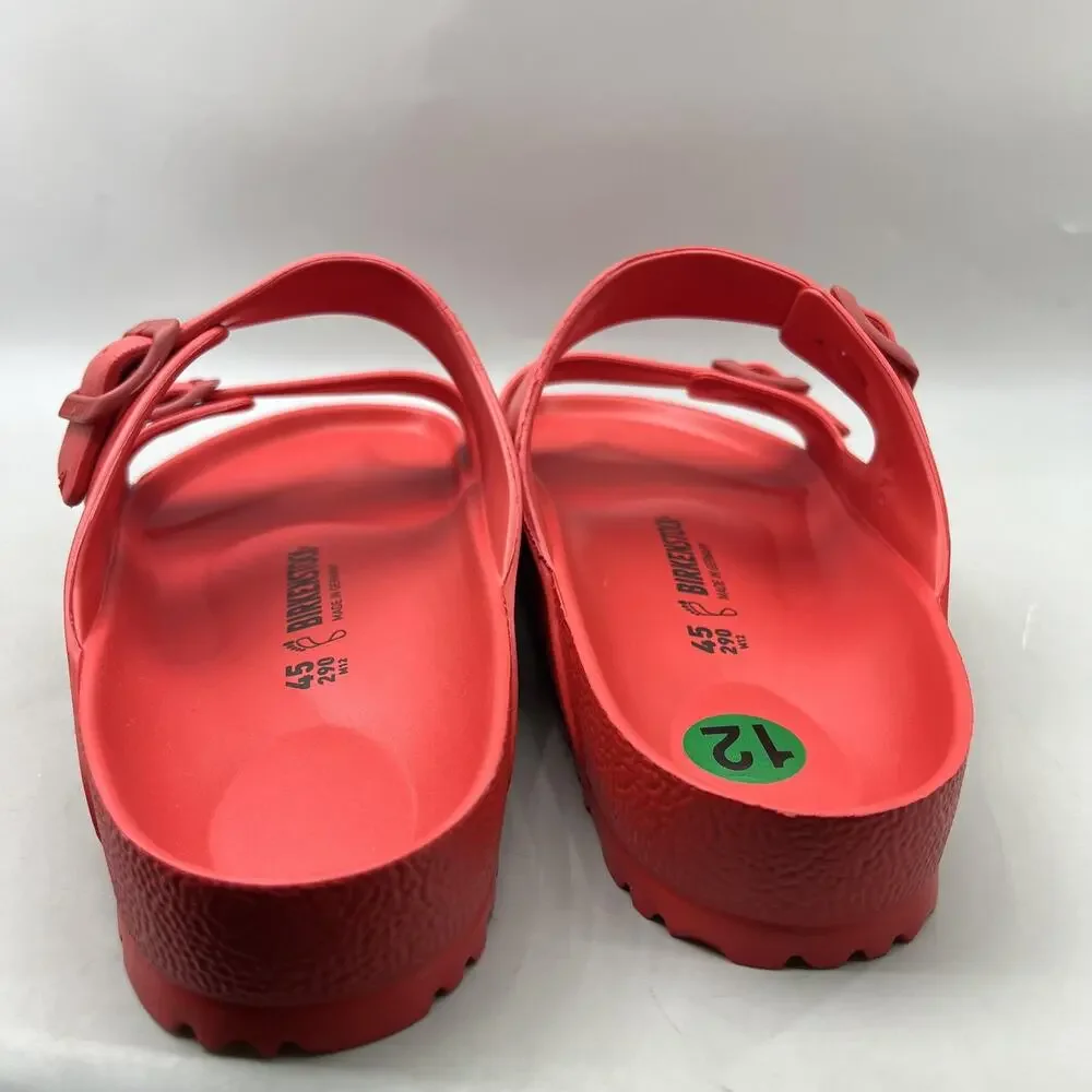 Birkenstock Arizona EVA Buckle Sandals Men Size 12 Red Comfort Slip On Slides